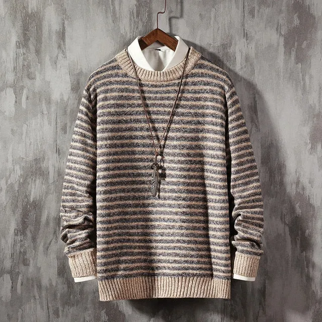 Streetwear Knitted Brand Pullovers Clothing Men Warm Autumn Winter Slim Fit Sweater Male Casual